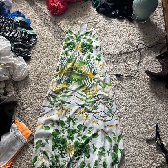 ALICE + OLIVIA relaxed maxi dress SUNBURST PALM - Picture 2 of 3